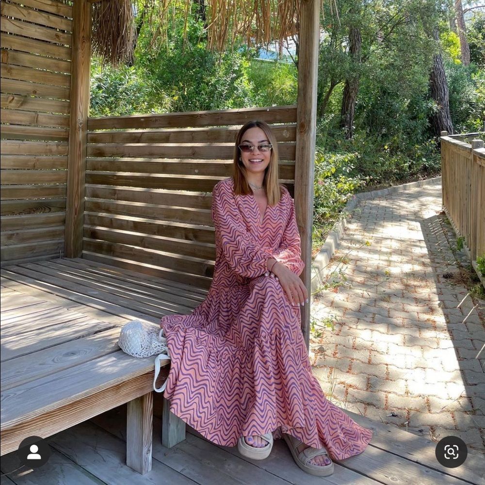 ZARA PRINTED MIDI DRESS